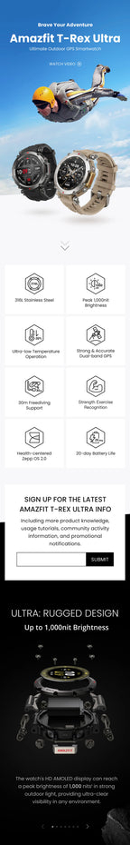 Smart Watches - ​​Amazfit T-Rex Ultra - Smartwatch Express