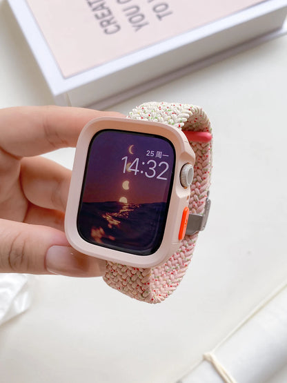 Silicone Case + Nylon Braided Strap